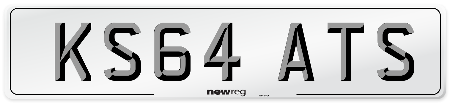 KS64 ATS Number Plate from New Reg